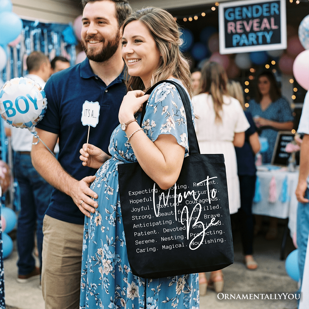 Mom To Be Pregnancy Announcement Tote Bag, Definition Future Mama Pregnant Gift Shopper
