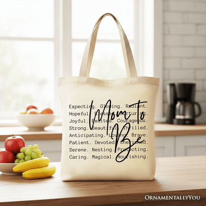 Mom To Be Pregnancy Announcement Tote Bag, Definition Future Mama Pregnant Gift Shopper