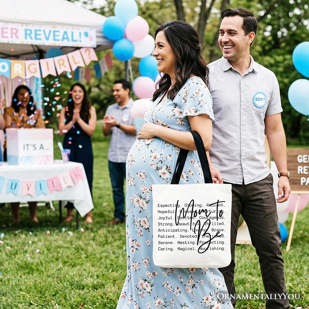 Mom To Be Pregnancy Announcement Tote Bag, Definition Future Mama Pregnant Gift Shopper