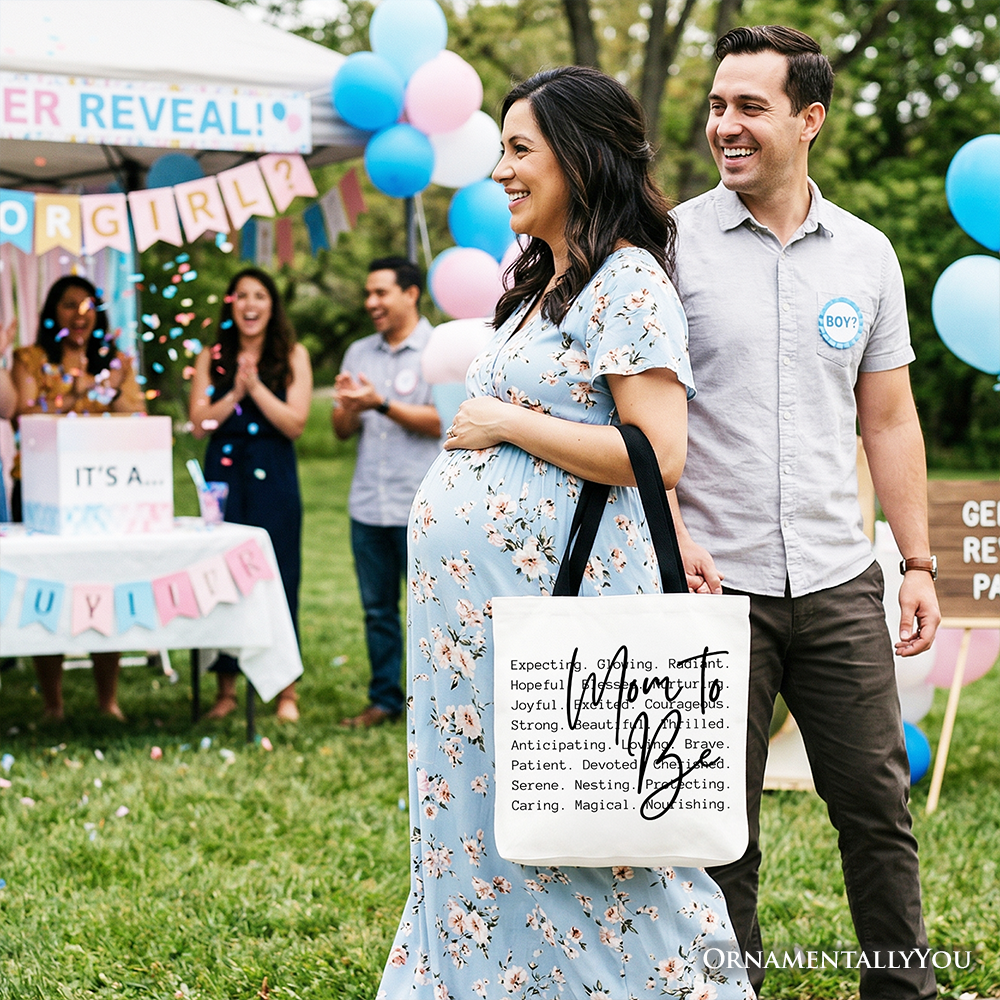 Mom To Be Pregnancy Announcement Tote Bag, Definition Future Mama Pregnant Gift Shopper