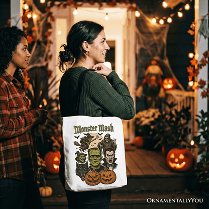Monster Mash Classic Tote Bag, Halloween Monsters Gift Shopper for The Spooky Season