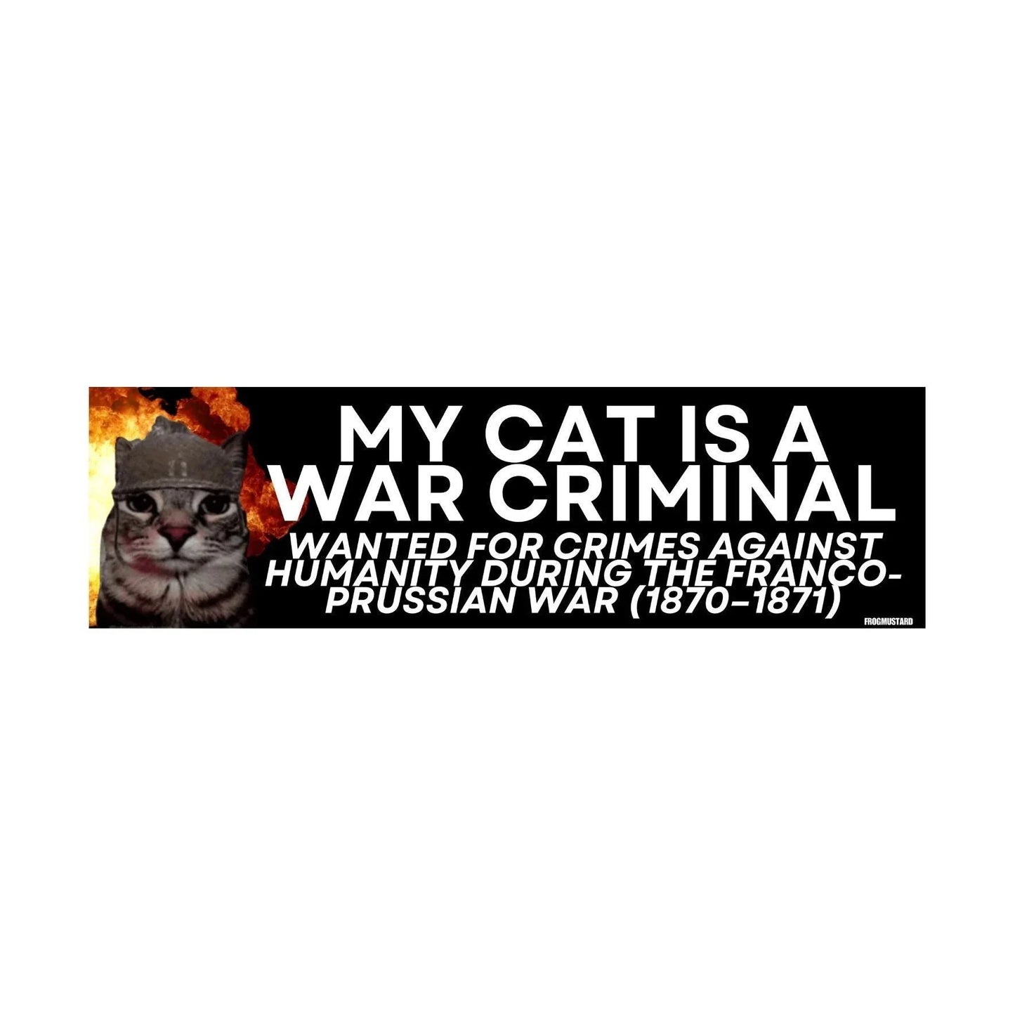 My Cat is a War Criminal Wanted for Crimes Against Humanity During the Franco-Prussion War
