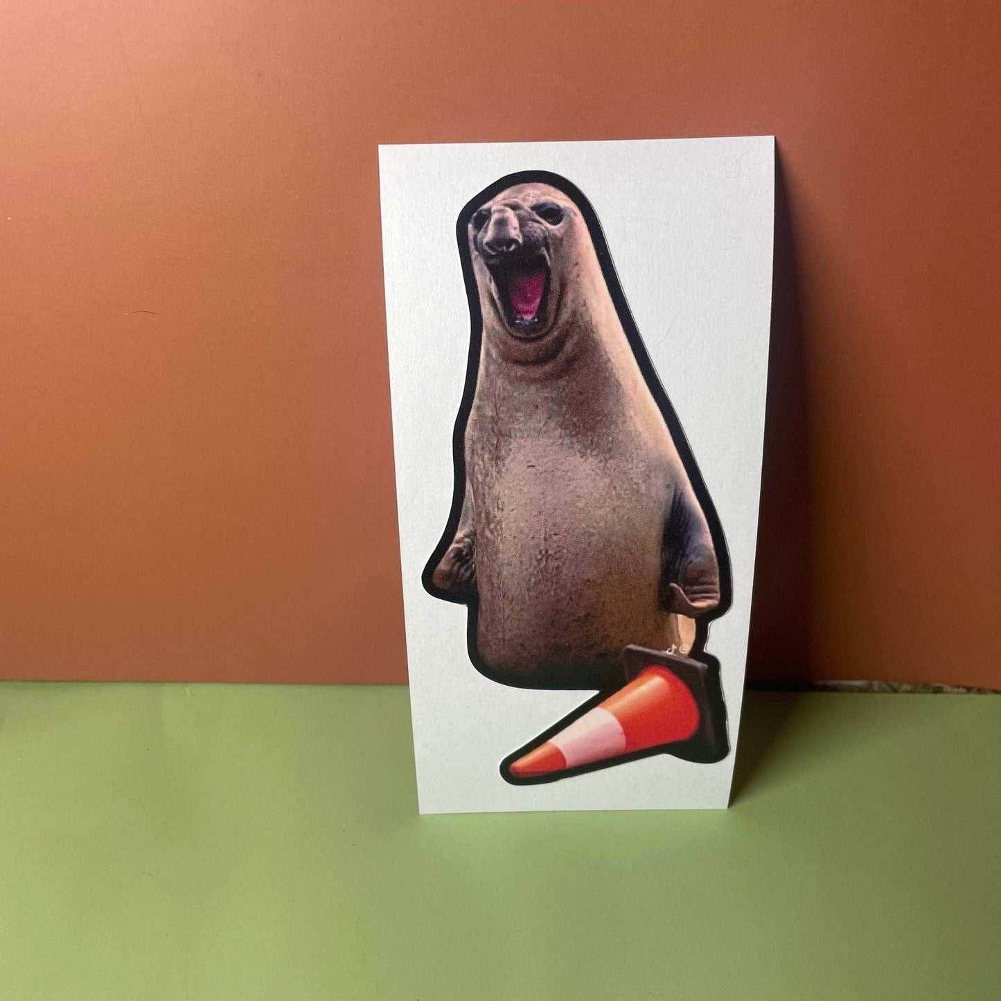 Neil the Seal Die Cut Sticker or Magnet 6" x 2”