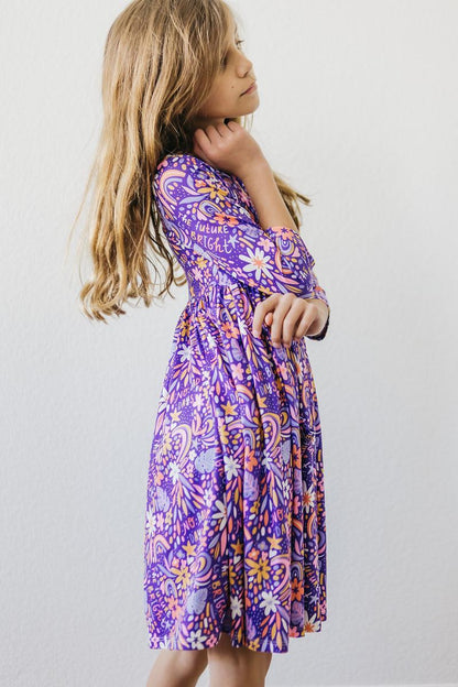 No Bad Days 3/4 Sleeve Pocket Twirl Dress