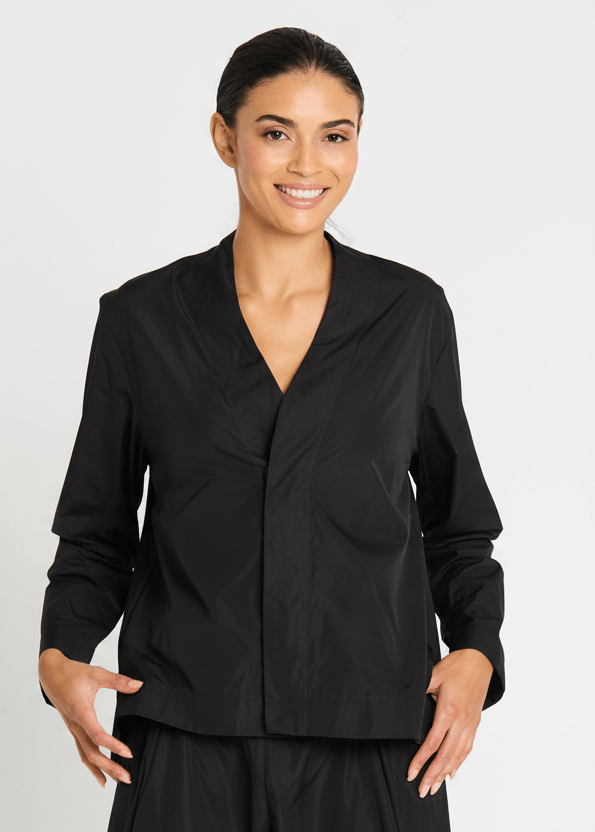 Nylon Minimal Swing Jacket - Black
