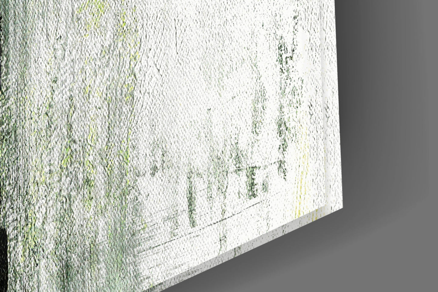 Lime Green Stripe Gray Glass Wall Art