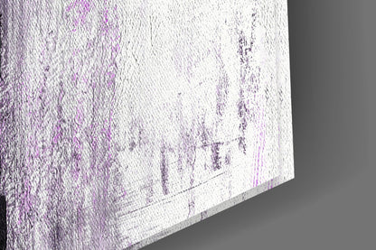 Magenta Stripe Gray Texture Glass Wall Art