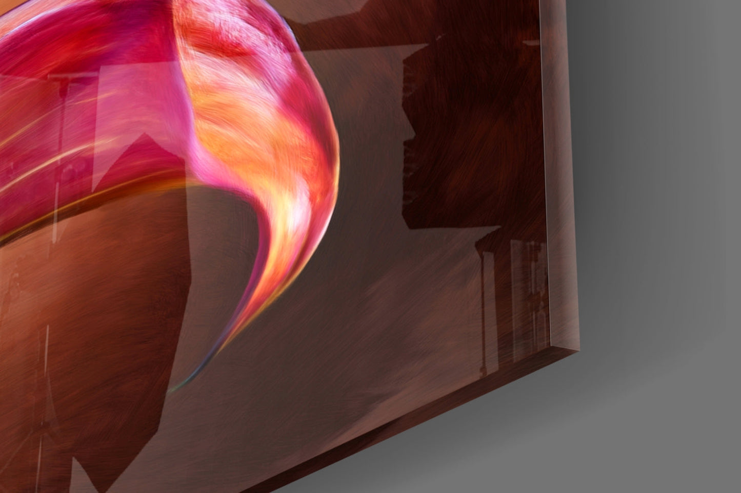 Golden Calla Lily Stems Glass Wall Art