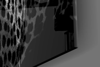 Wide Yawn Leopard Glass Wall Art