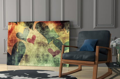 Hearts Hearts Glass Wall Art