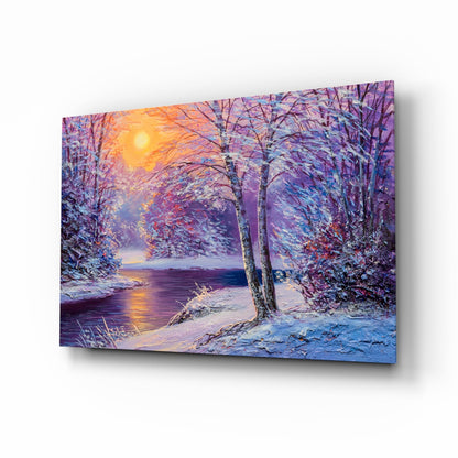 Glass Wall Art on a Winter's Day