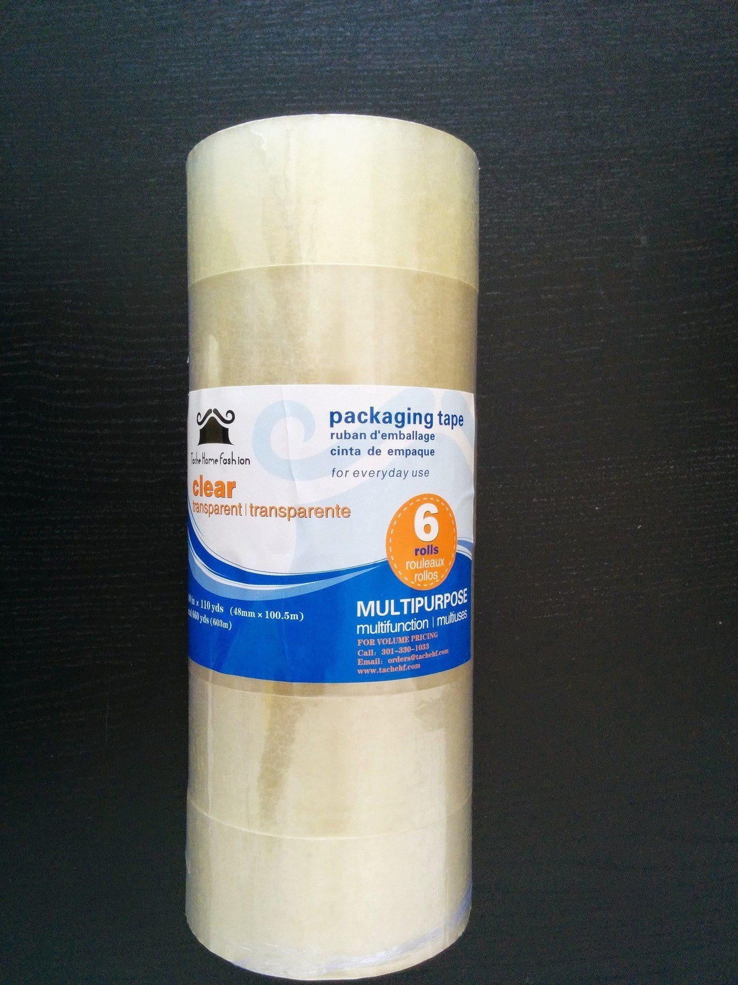 Tache 40 Rolls Clear Acrylic Sealing Packing Tape 1.89 Inches x 110 Yard x 1.89 Mil (SPTAPE-189110) Upgraded