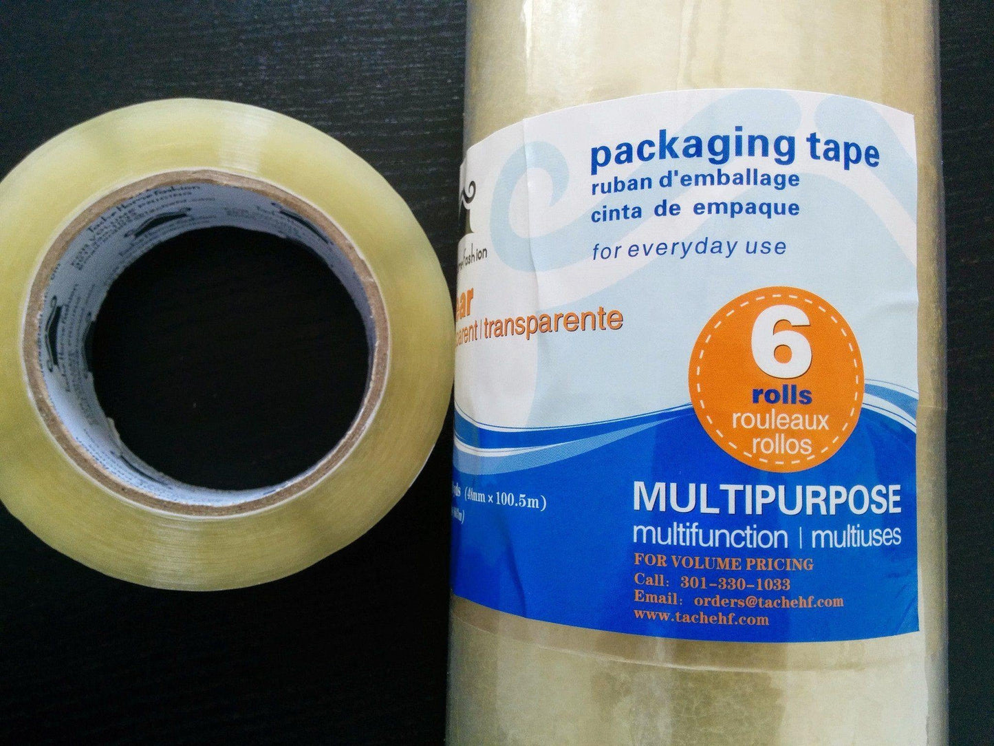 Tache 40 Rolls Clear Acrylic Sealing Packing Tape 1.89 Inches x 110 Yard x 1.89 Mil (SPTAPE-189110) Upgraded