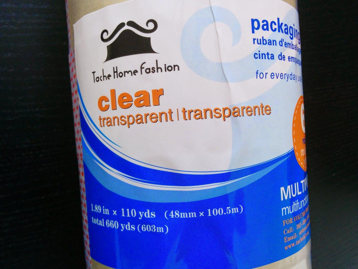 Tache 40 Rolls Clear Acrylic Sealing Packing Tape 1.89 Inches x 110 Yard x 1.89 Mil (SPTAPE-189110) Upgraded