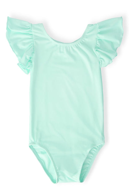 Pastel Green S/S Flutter Sleeve Leotard