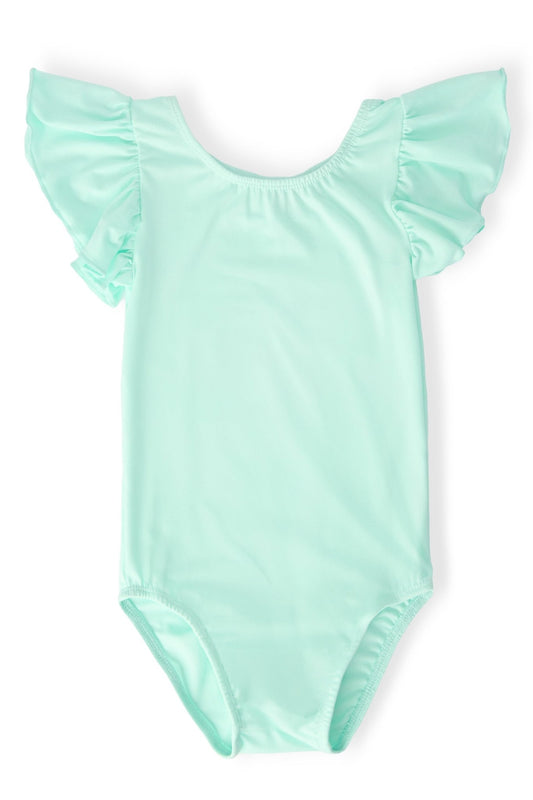 Pastel Green S/S Flutter Sleeve Leotard
