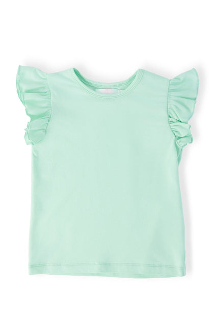 Pastel Green S/S Ruffle Tee