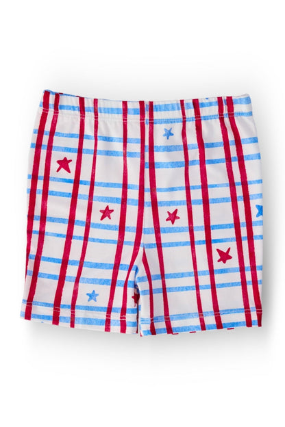 Patriotic Plaid Twirl Shorts