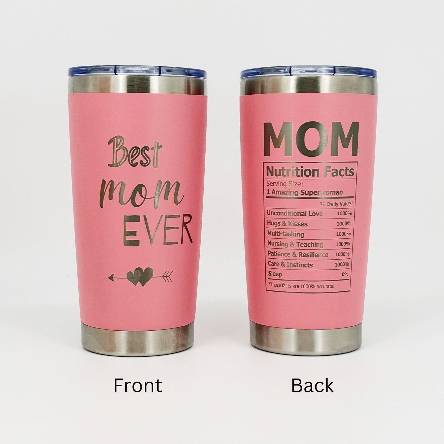 Personalized Best Mom Ever Tumbler - Birthday Christmas Gift for Moms