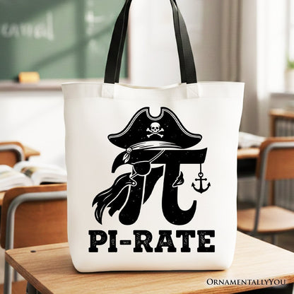 Pi 3.14 Pirate Tote Bag, Funny Math Pun Pi Day Gift Shopper