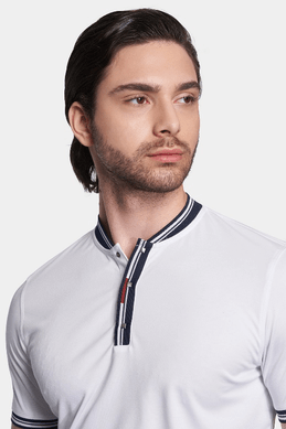 TheMercerized Cotton Polo (Admiral White) - Shaketea