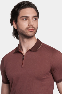 The Mercerized Cotton Polo (Brick) - Shaketea