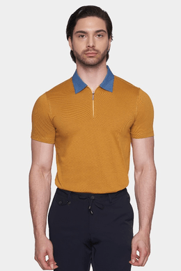 The Mercerized Cotton Polo (Gulf Orange) - Shaketea