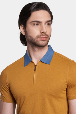 The Mercerized Cotton Polo (Gulf Orange) - Shaketea