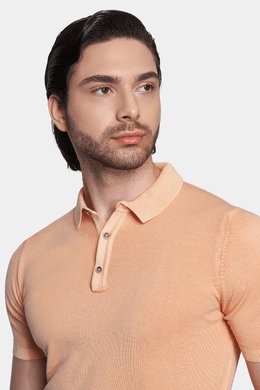 The Mercerized Cotton Polo (Creamsicle Orange)