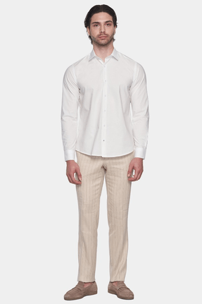 Premium Cotton Dress Shirt (Pure White)
