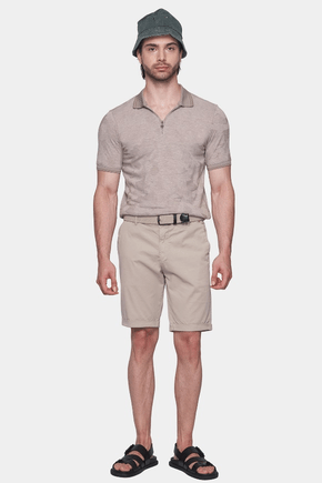 The Mercerized Cotton Polo (Pale Beige)