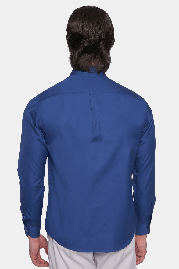 Premium Cotton  Dress Shirt (Royal)