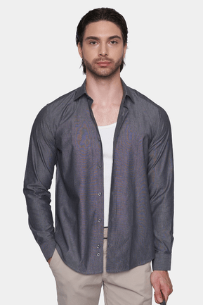 Premium Cotton Dress Shirt (Dark Gray)