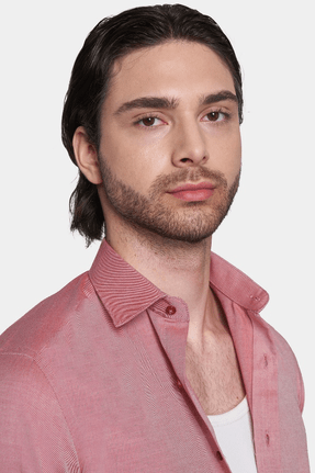 salmon dress shirt-Premium Cotton