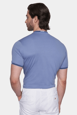 Mercerized cotton polo (Powder Blue)