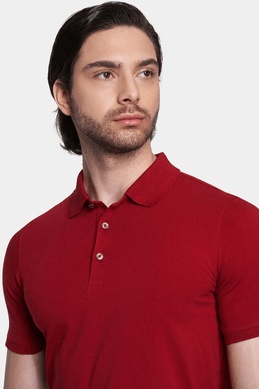The Mercerized Cotton Polo (Cardinal Red) - Shaketea