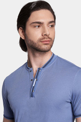Mercerized cotton polo (Powder Blue)