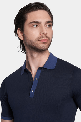 The Mercerized Cotton Polo (Admiral Blue)