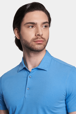 The Mercerized Cotton Polo (Blue)