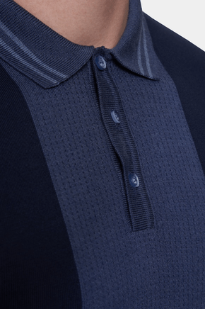 The Mercerized Cotton Polo (Marine Blue)