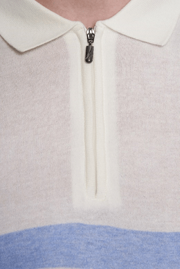 The Quarter Zip Mercerized Cotton Polo (Sunrise)