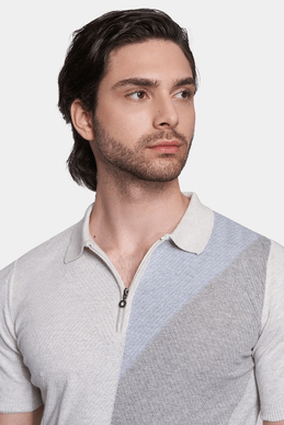 The Mercerized Cotton Polo (Blued Gray) - Shaketea