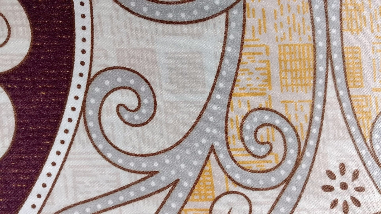 Tache Maroon Mandala Ivory Damask Pillowcases (2131-PC)