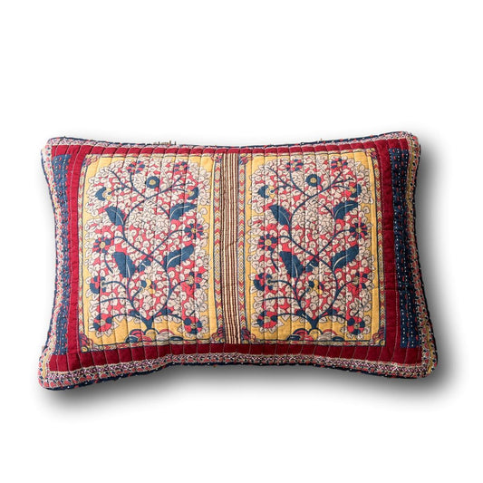 Tache Vineyard Cottage Floral Quilted Pillow Cover Patchwork 1 Piece Sham (JHW-827-SHAM)