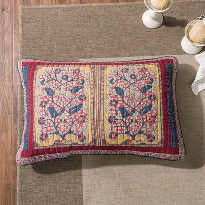 Tache Vineyard Cottage Floral Quilted Pillow Cover Patchwork 1 Piece Sham (JHW-827-SHAM)