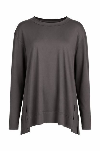 Pima Cotton Detail Tee - Lava
