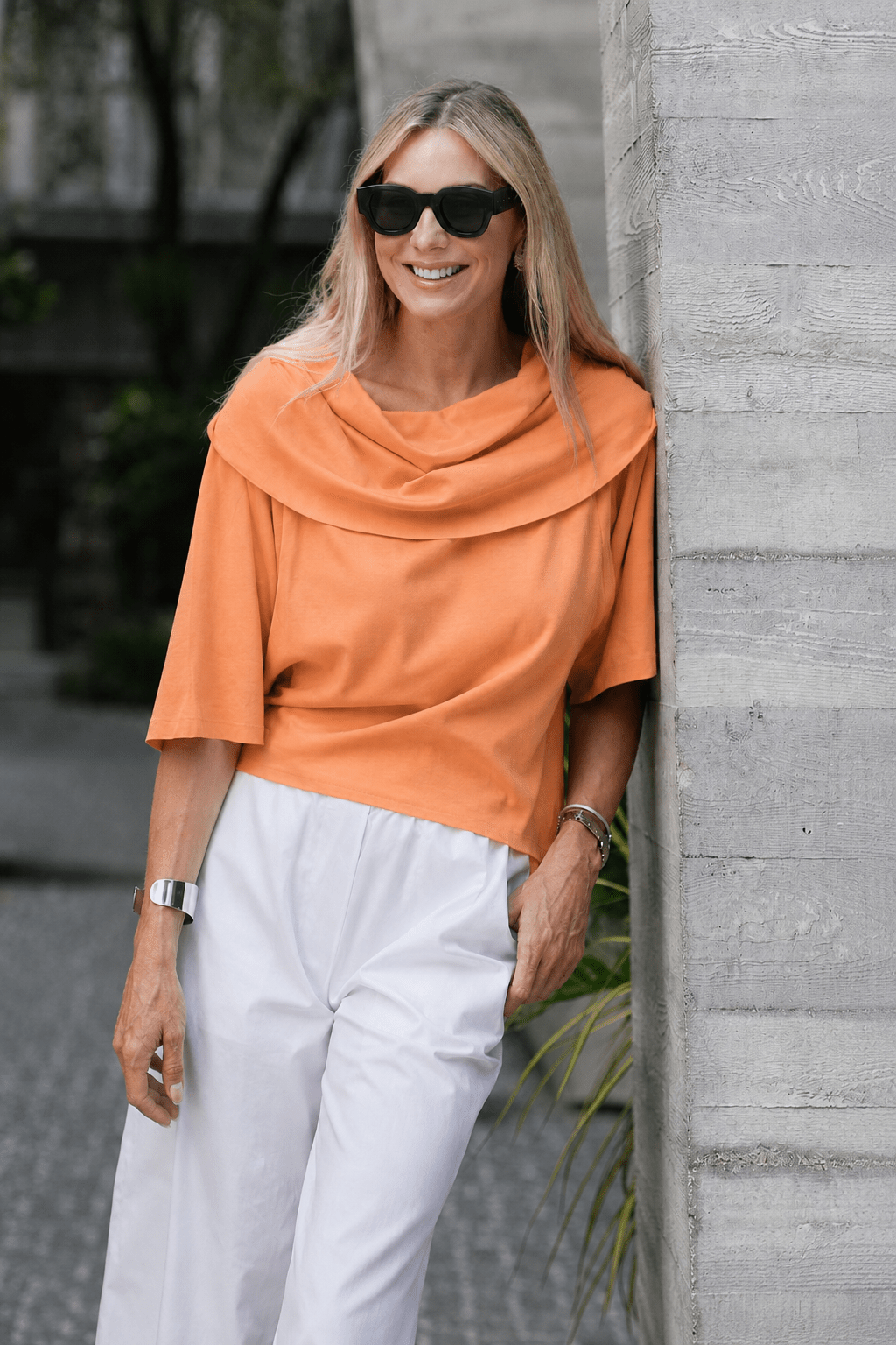 Pima Cotton Jackie O Top - Creamsicle