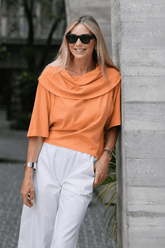 Pima Cotton Jackie O Top - Creamsicle
