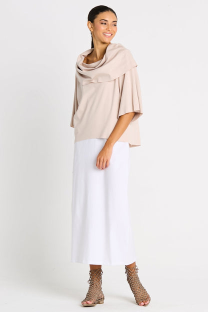 Pima Cotton Jackie O Top - Putty