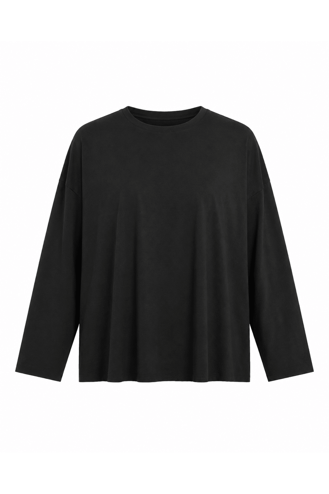 Pima Cotton Luxury Boxy T-Shirt - Black